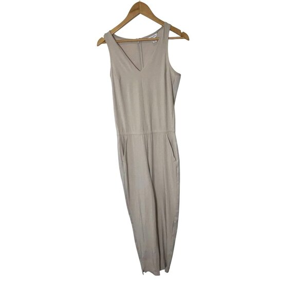 Athleta Brooklyn Jumpsuit, Cream, Size 4 tall - Picture 2 of 10